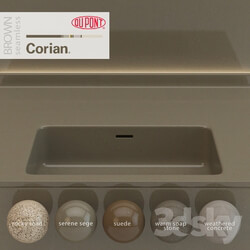 Dupont Corian Kitchen Countertops Brown 6 