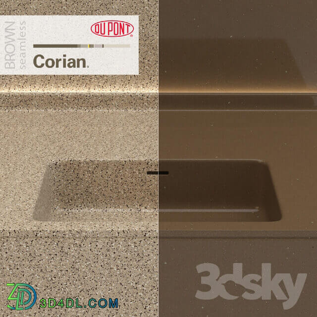 Dupont Corian Kitchen Countertops Brown 6