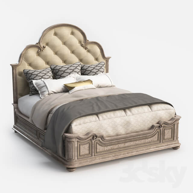 Bed Hooker Furniture King Upholstered Panel Bed