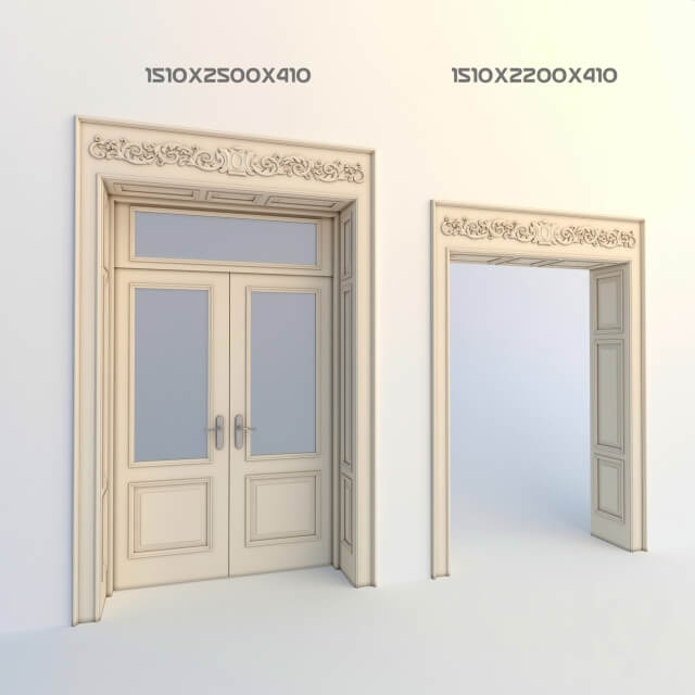 Door portal with classic custom thread