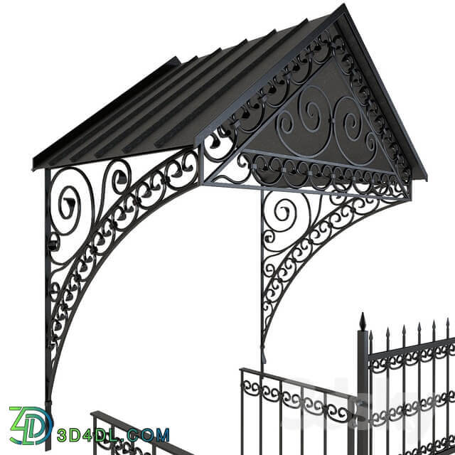 Other architectural elements Visor and fencing made of forging