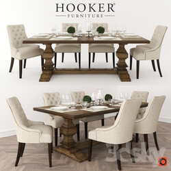 Table Chair Hooker Furniture Archivist Trestle Table 