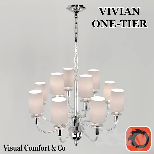 VIVIAN ONE TIER Pendant light 3D Models