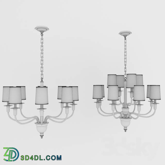 VIVIAN ONE TIER Pendant light 3D Models