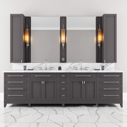 Carrara Marble Double Bathroom Furniture 