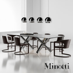 Table Chair Minotti set 
