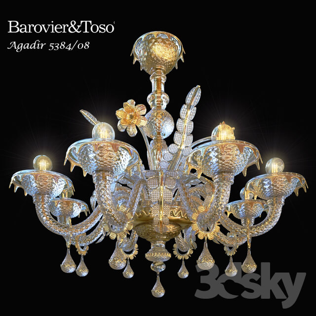 Chandelier Barovier Toso Agadir 5384 08