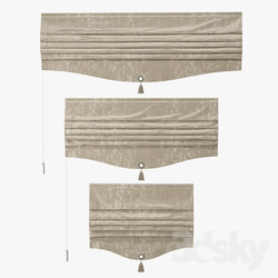 A set of Roman curtains ARISSA sand velvet  