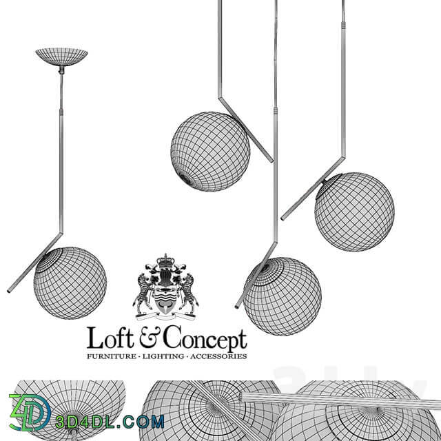 Chandelier Flos IC Lights Family Michael Anastassiades Pendant light 3D Models