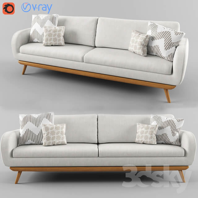 Modern white sofa