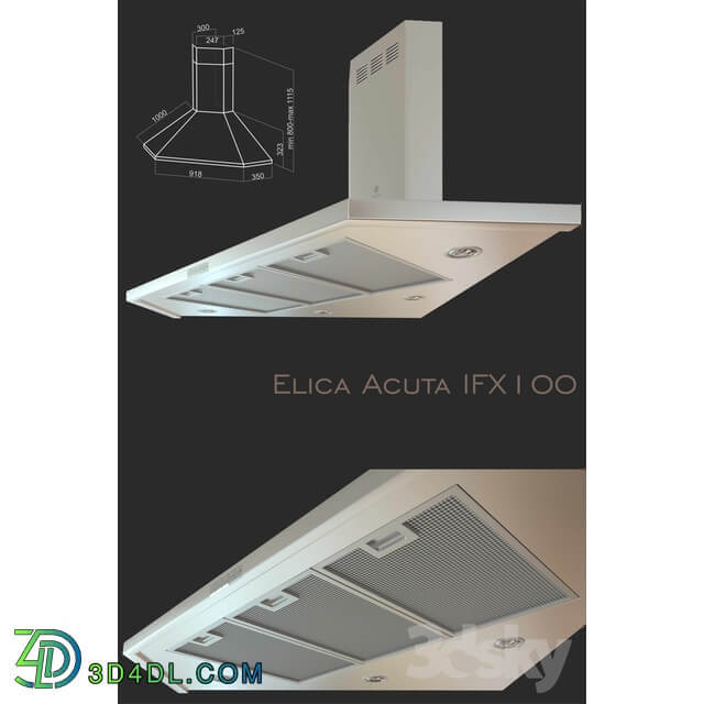 ELICA Angle extractor ACUTA IXF100