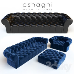 Asnaghi Magnum sofa armchair pouf 