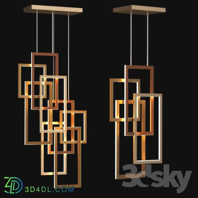 Edge Vertical pendant lamp Pendant light 3D Models