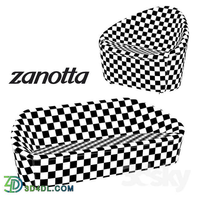 Zanotta Club 1010 sofa armchair