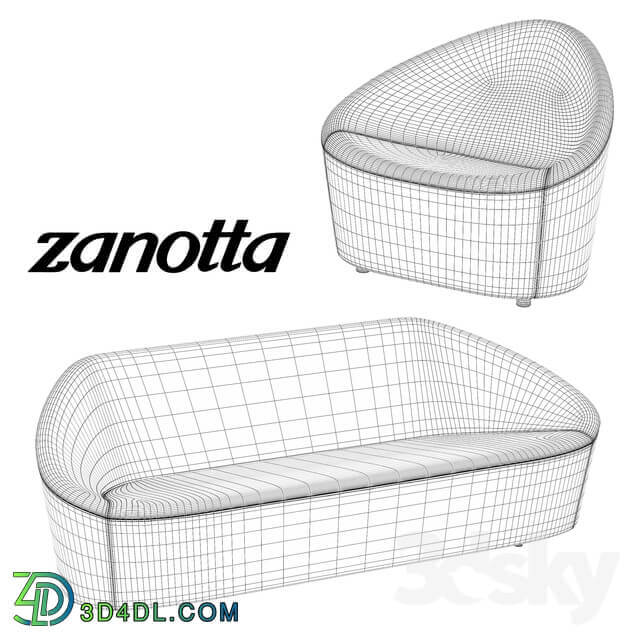 Zanotta Club 1010 sofa armchair