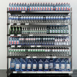 Rack with mineral water 