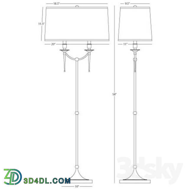 Robert Abbey Cedric Floor Lamp.1