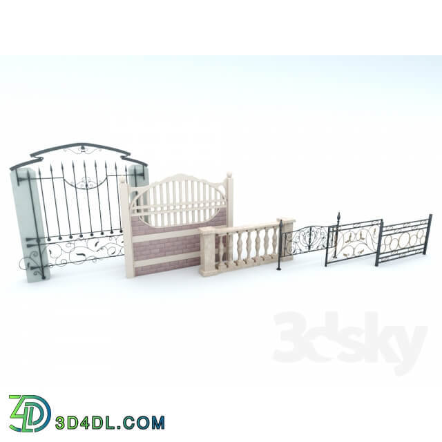 Structure and exterior items 3D Models