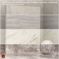 4 materials seamless stone plaster set 7 