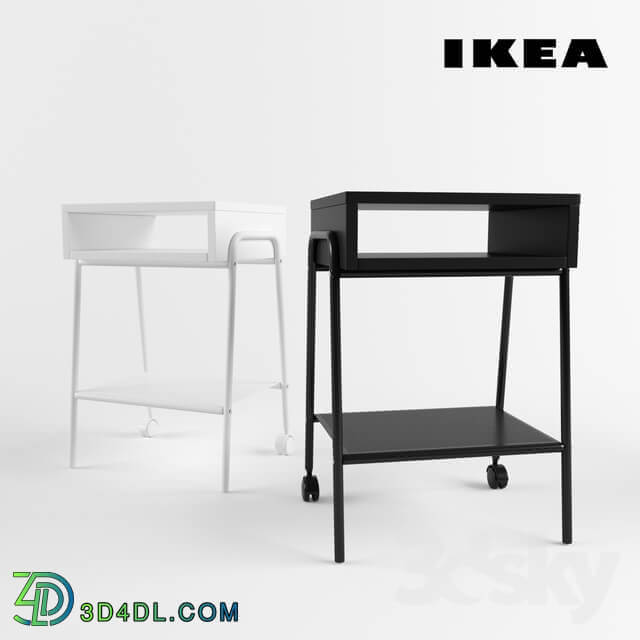 Sideboard Chest of drawer IKEA Curbstone Setskog and lamp Ingared