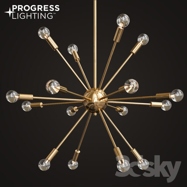 Progress Lighting Ion Collection 16 light Brushed Bronze Chandelier