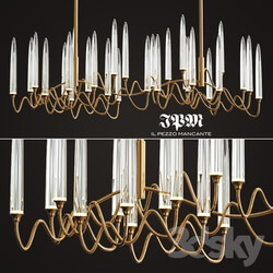 Il Pezzo 3 Long Chandelier Pendant light 3D Models 