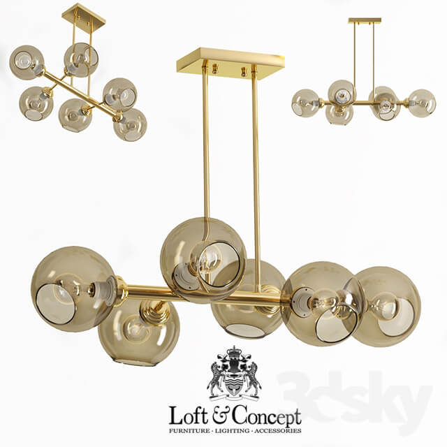 Glass Bubble Chandelier Brass Chandelier