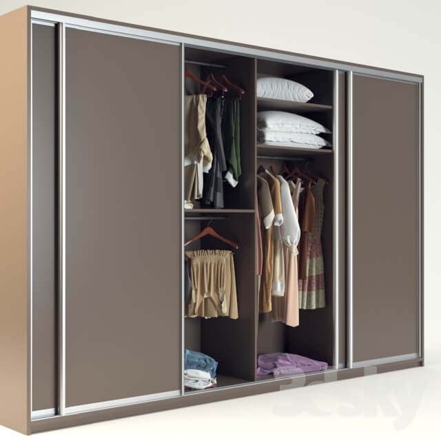 Sliding wardrobe vray GGX Clothes 3D Models