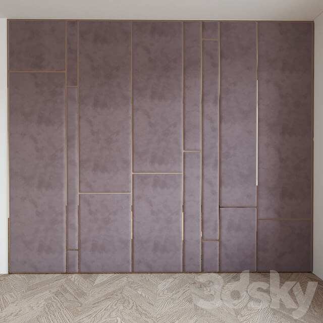 Upholstered dusty pink wall panel