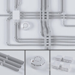 Set of wires for electrical wiring in corrugation 