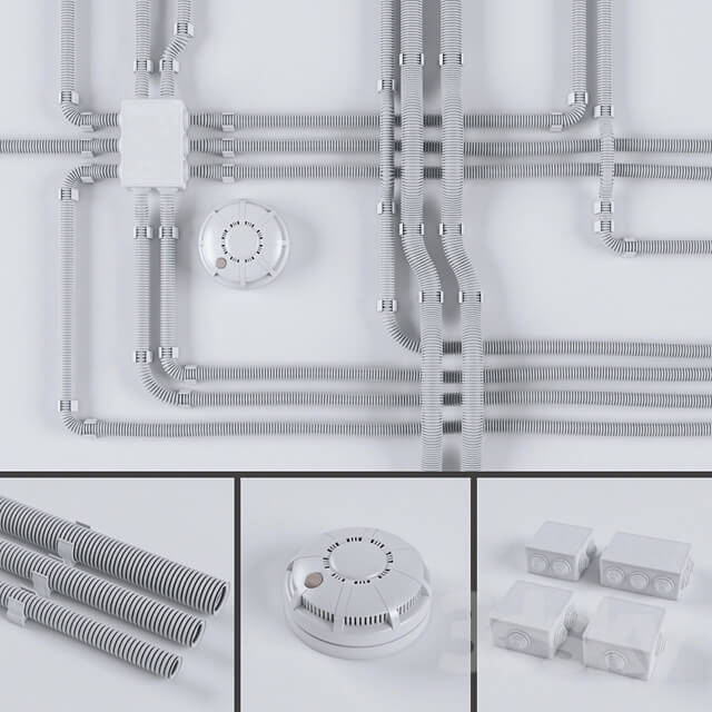 Set of wires for electrical wiring in corrugation