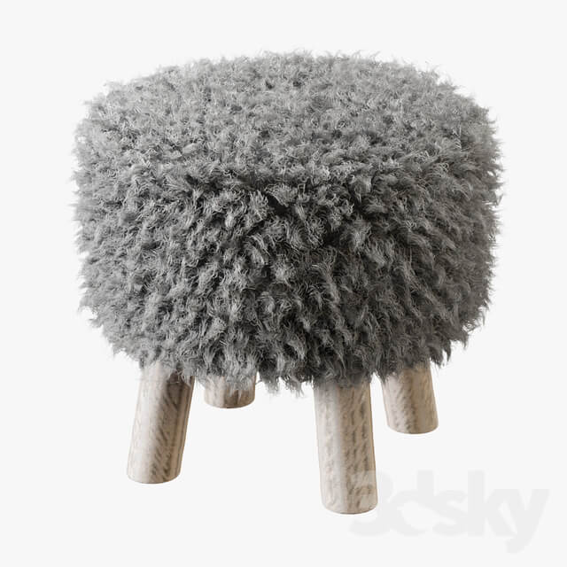Luxury Gotland sheepskin stool
