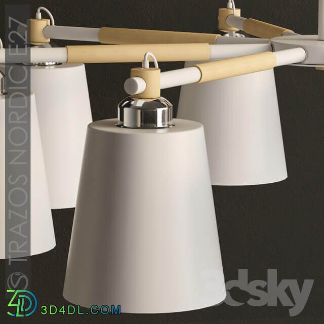 TRAZOS NORDIC E27 Pendant light 3D Models