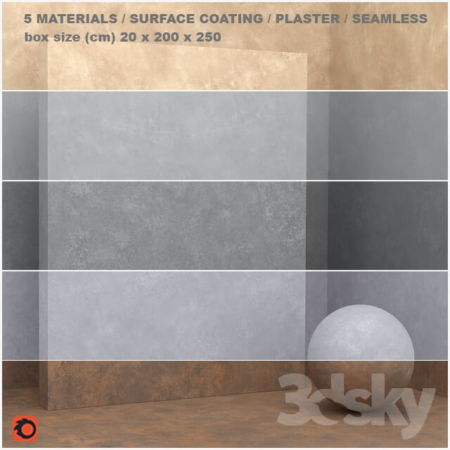 Miscellaneous 5 materials seamless stone plaster set 19