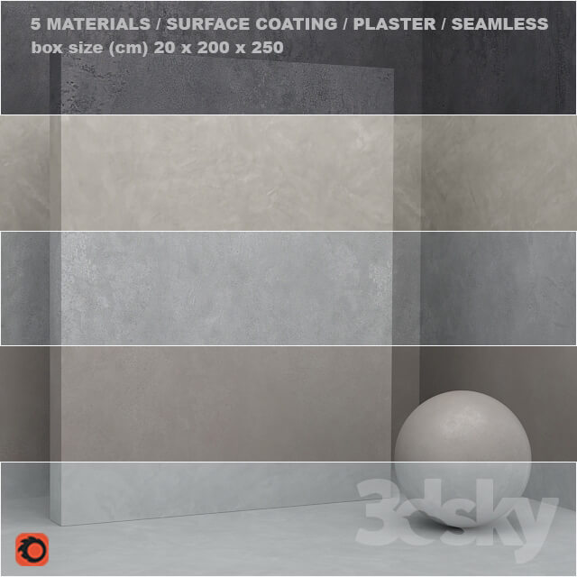 Miscellaneous 5 materials seamless stone plaster set 20