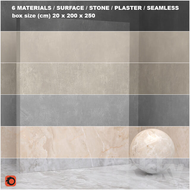Miscellaneous 6 materials seamless stone plaster set 23
