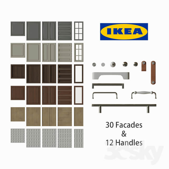 Kitchen Facades and handles IKEA