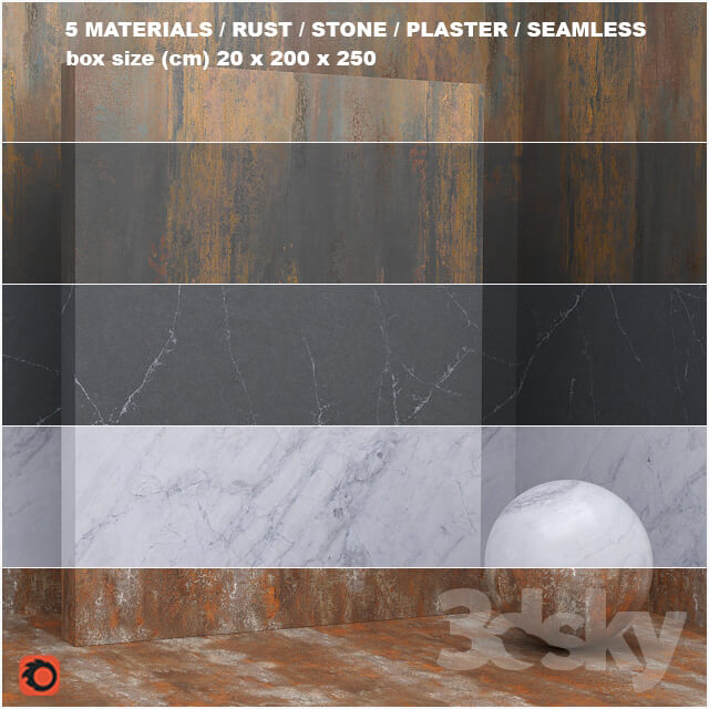 Miscellaneous 5 materials seamless stone plaster set 26
