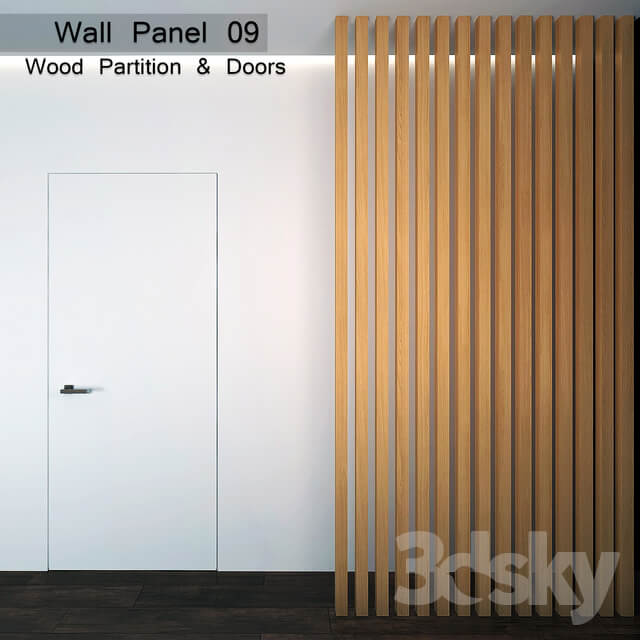 Wall Panel 09. Wood Parition