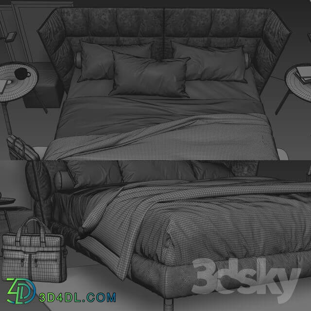 Bed B B Italia Husk Bed