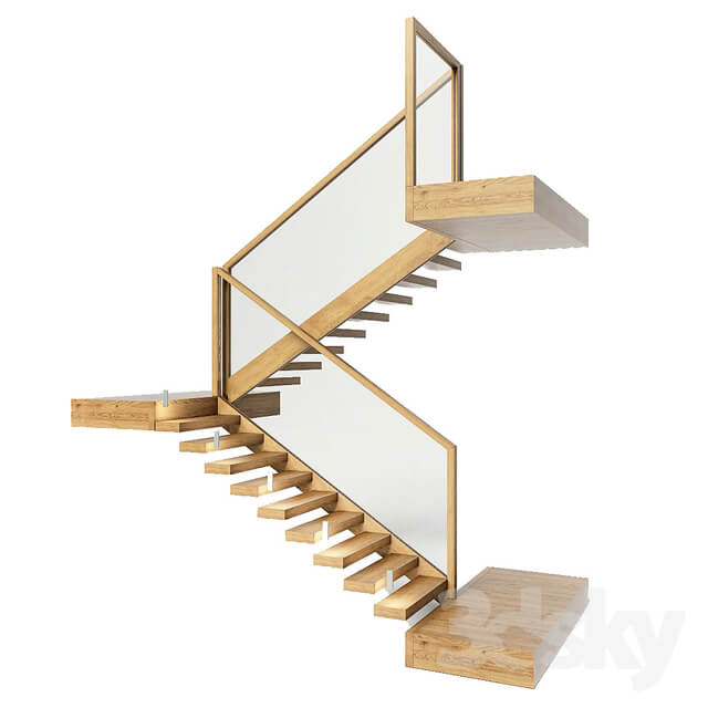 stairs made of wood and glass with backlight Astro 7481 Borgo 43