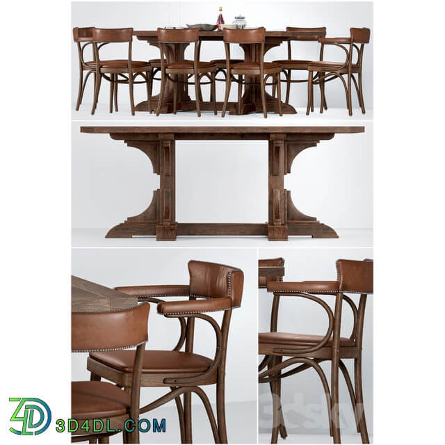 Table Chair Dining group RESTORATION HARDWARE
