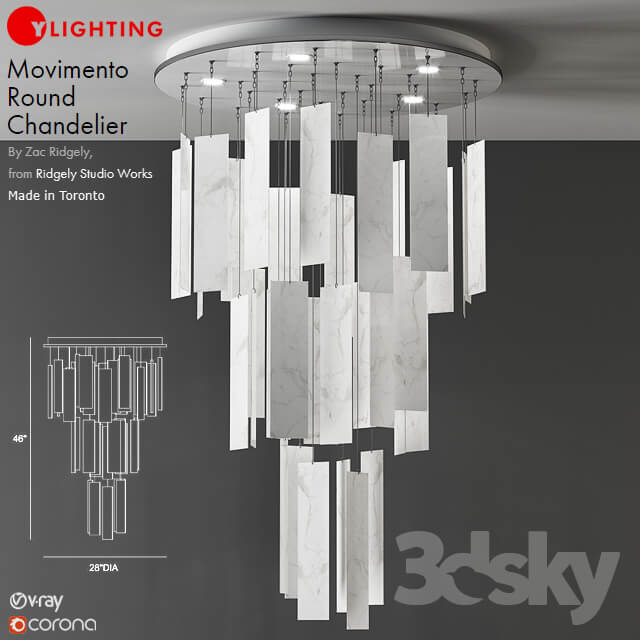 Movimento Round Chandelier