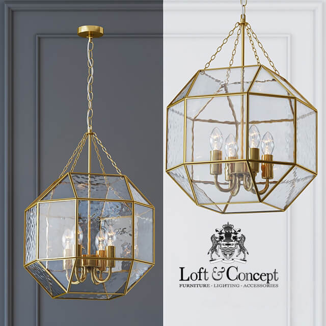 Pendant Light Glass Metal Cage Pendant Gold 4