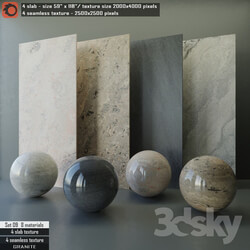 Granite slab Seamless texture Set 09 