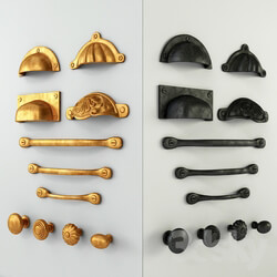 Other Vintage KITCHEN CUPBOARD CABINET DOOR HANDLES KNOBS 