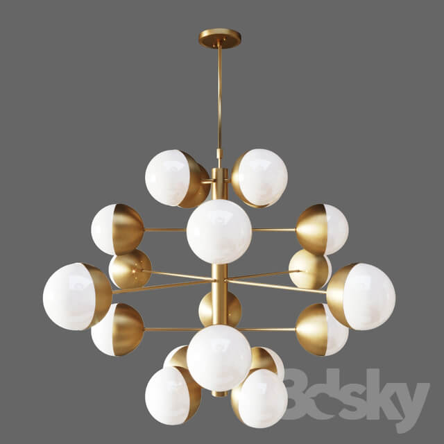 Lamp italian globe cedar moss light 20 Pendant light 3D Models