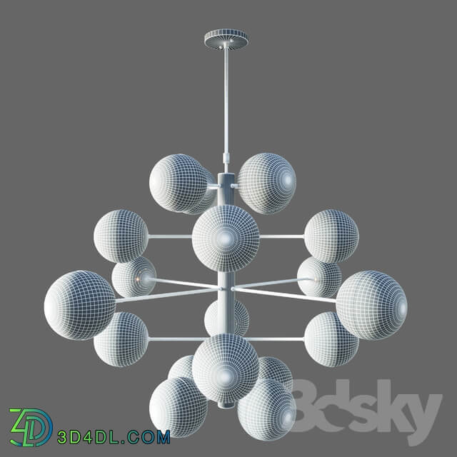 Lamp italian globe cedar moss light 20 Pendant light 3D Models