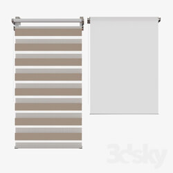 Animated roller blinds with automatic width adjustment 