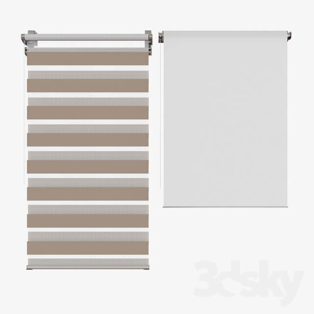 Animated roller blinds with automatic width adjustment